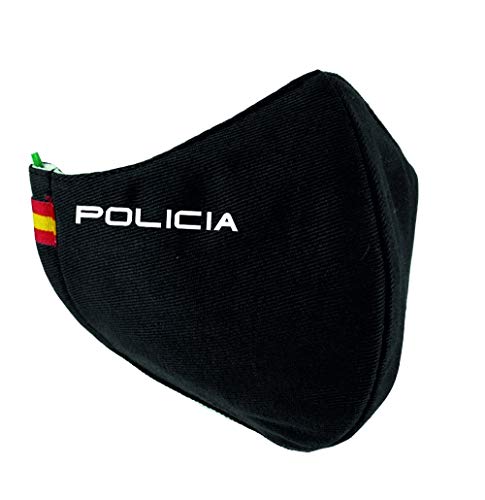 Mascarilla Policia con Bandera España