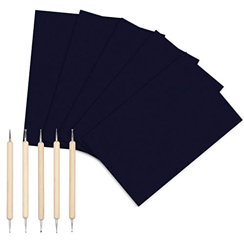 Matogle 150 hojas Papel de transferencia de carbón Papel de calco Papel de copia Papel negro DIN A4 de repetición con 5 herramientas de calco para papel de cartón y otras superficies artísticas Matogle 150 hojas Papel de transferencia de carbón Papel de calco Papel de copia Papel negro DIN A4 de repetición con 5 herramientas de calco para papel de cartón y otras superficies artísticas