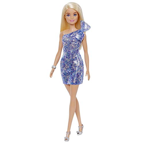 Mattel Barbie: Glitz Outfits - Blonde Doll with Blue Dress (GRB32)