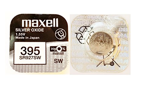Maxell dos 395/SR927SW SR57 Pila de óxido de reloj/'ARGENT Maxell dos 395/SR927SW SR57 Pila de óxido de reloj/'ARGENT