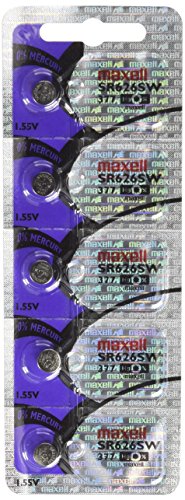 Maxell SR626SW, Pack de 5 pilas de botón Maxell SR626SW, Pack de 5 pilas de botón