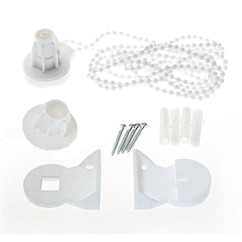 Mecanismo Estor Enrollable 25mm Cadena Enganches Soportes Tornillos Plastico Reemplazo para Persianas Cortinas Enrollables