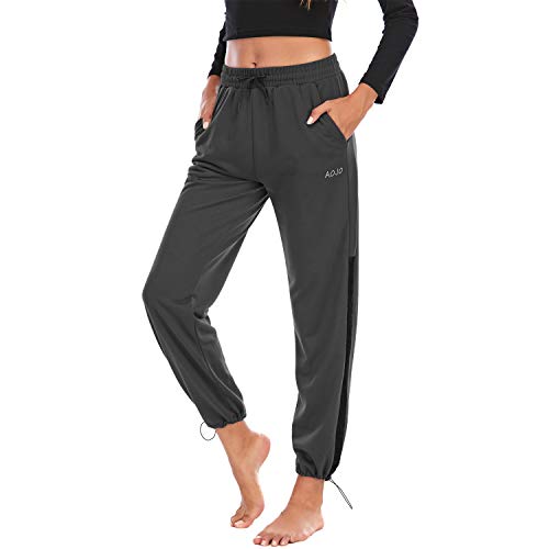 MEETWEE Pantalones deportivos para mujer, para correr, yoga, entrenamiento, color gris