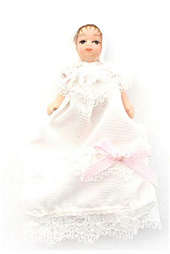 Melody Jane Casa de Muñecas Victoriana Bebé en Bautizo Vestido Miniatura Porcelana Personas