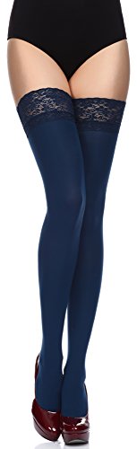 Merry Style Medias Autoadhesivas de Microfibra Lencería Sexy Mujer 40 DEN MSSSJ01 (Marino, 1/2 (32-38)) Merry Style Medias Autoadhesivas de Microfibra Lencería Sexy Mujer 40 DEN MSSSJ01 (Marino, 1/2 (32-38))