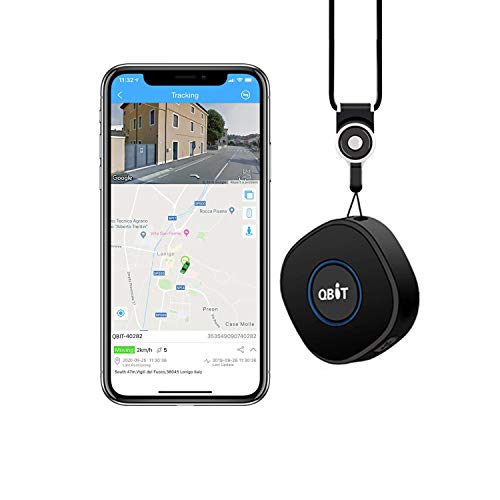 Mini Localizador GPS con Aplicación Gratuita para Android iOS/Rastreo GPS en Tiempo Real/Geo-Cerca/Alarmas SOS/Conversación bidireccional, Portátil GPS Tracker para Niños Adultos Mayores