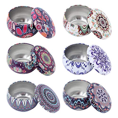 Mini tarros de hojalata para hacer velas, recipiente de latas de metal vacío de color mezclado con tapas para almacenamiento en seco de especias, dulces, recuerdos de fiesta, bodas (6 Piezas) Mini tarros de hojalata para hacer velas, recipiente de latas de metal vacío de color mezclado con tapas para almacenamiento en seco de especias, dulces, recuerdos de fiesta, bodas (6 Piezas)