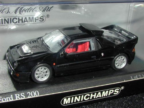 Minichamps 430080270 - Ford RS 200 - 1986 - Negro - Escala 1/43 - Vehiculo en Miniatura