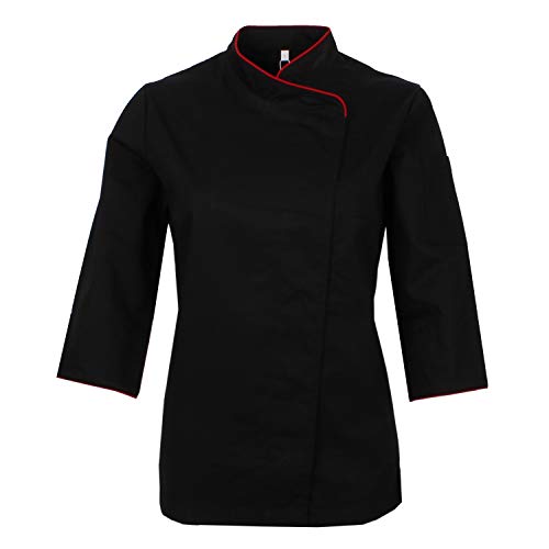 MISEMIYA - Chaquetas Uniformes Chef COCINERA Bar Restaurante HOSTELERÍA Mangas LARGAS - Ref.703 - XX-Large, Negro MISEMIYA - Chaquetas Uniformes Chef COCINERA Bar Restaurante HOSTELERÍA Mangas LARGAS - Ref.703 - XX-Large, Negro