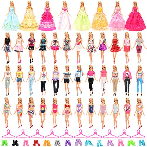 Miunana 41 Accesorios Seleccionados Al Azar para 11.5 Pulgada 30CM Muñeca: 5 Vestidos de Moda + 5 Blusas + 5 Pantalones + 3 Vestidos De Novia + 3 Trajes De Baño +10 Perchas + 10 PCS Zapatos Miunana 41 Accesorios Seleccionados Al Azar para 11.5 Pulgada 30CM Muñeca: 5 Vestidos de Moda + 5 Blusas + 5 Pantalones + 3 Vestidos De Novia + 3 Trajes De Baño +10 Perchas + 10 PCS Zapatos