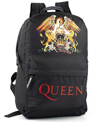 Mochila Rock Sax Queen Crest con Logo Estampado Mochila Rock Sax Queen Crest con Logo Estampado