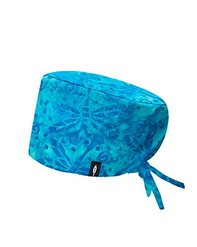 Modelo: Batik Turquesa - Estampado-Gorro de Quirófano ROBIN HAT- Pelo Largo- Ajustable- 100% -algodón (Autoclave) Modelo: Batik Turquesa - Estampado-Gorro de Quirófano ROBIN HAT- Pelo Largo- Ajustable- 100% -algodón (Autoclave)