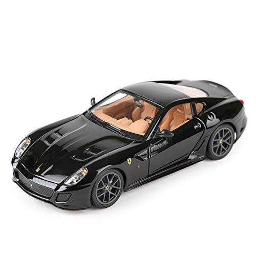 Modelo de coche coche 1:24 Ferrari 599 GTO aleación de simulación de fundición de juguete joyería joyería de colección de coche deportivo joyería 18.5x8x5.2 CM (Color : Black)