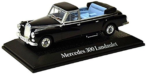 Modelo de coche DieCast Presidencial Alemania 1963 Mercedes Benz 300 Landaulet Konrad Adenauer 1/43 metal Norev para Atlas