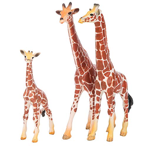 Modelos de vida silvestre, figuras de animales, manualidades pintadas a mano, regalos educativos para niños(1 giraffe)