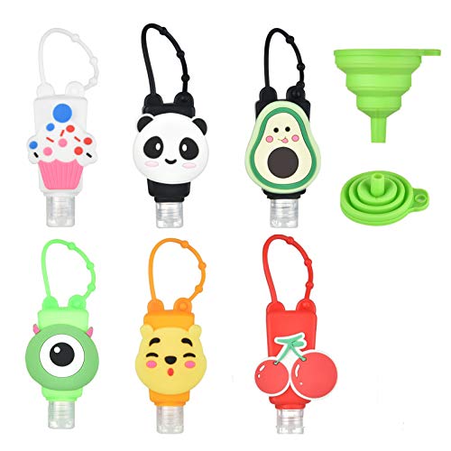 MOFAJIANG Botellas de Viaje Portátiles para Niños,Botellas Recargables de Silicona a Prueba de Fugas,Set de Accesorios de Viaje 6 Piezas,Rellenable Plástico Contenedores de Viaje con Embudo Plegable MOFAJIANG Botellas de Viaje Portátiles para Niños,Botellas Recargables de Silicona a Prueba de Fugas,Set de Accesorios de Viaje 6 Piezas,Rellenable Plástico Contenedores de Viaje con Embudo Plegable