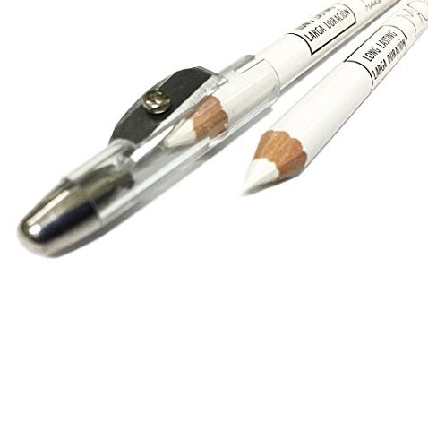 M·O·I Profesional Lapicero Blanco Uso Perfilador de Ojos o para Marcaje Piel Esp. Láser 00, con Sacapuntas, M·O·I Profesional Lapicero Blanco Uso Perfilador de Ojos o para Marcaje Piel Esp. Láser 00, con Sacapuntas,