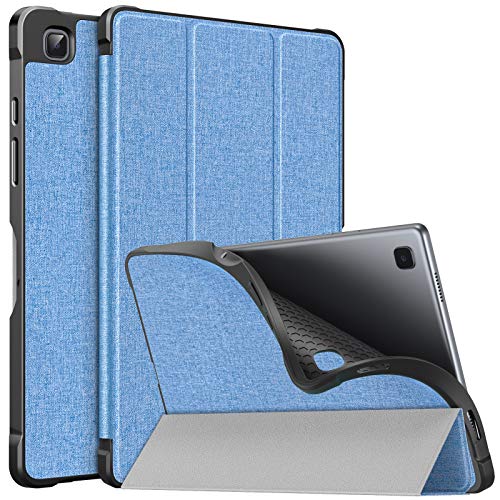MoKo Funda Compatible con Samsung Galaxy Tab A7 10.4 Inch 2020 (SM-T500/505/507), Cubierta de PU y Carcasa Trasera de TPU a Prueba de Golpes, Triple Soorte Funda con Auto Activación/Reposo, Azul Claro