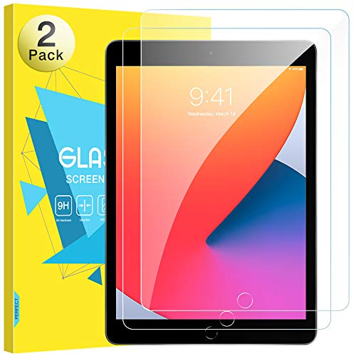 MoKo Protector de Pantalla para Nuevo iPad 8ª Generación 10.2, [2 PZS] Premium HD Claro 9H Dureza Cristal Templado Película para iPad 10.2 2019 - Claro