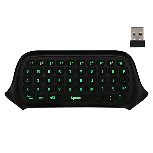 MoKo Xbox One Mini Teclado Retroiluminado Verde, Teclado con Diseño Americano Receptor Inalámbrico 2.4G con Auricular y Conector de Audio para Xbox Series X/Series S/One/One S/Xbox One Elite,Negro MoKo Xbox One Mini Teclado Retroiluminado Verde, Teclado con Diseño Americano Receptor Inalámbrico 2.4G con Auricular y Conector de Audio para Xbox Series X/Series S/One/One S/Xbox One Elite,Negro