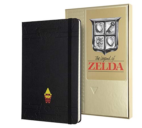 Moleskine - Cuaderno Temático The Legend of Zelda, Edición Limitada en Caja de Colección, Cuaderno con Hojas de Rayas, Tapa Dura y Gráficos Temáticos, Tamaño Grande 13 x 21cm, Color Negro, 240 Páginas