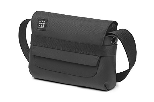 Moleskine ID Reporter Bag - Bolsa Bandoler con Asa para el Hombro, para Dispositivos Electrónicos, Tablet, Portátil, PC, Notebook y iPad de hasta 15'', Tamaño 26 x 6 x 21 cm, Negro