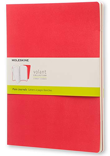 Moleskine QP733F14F2 - Cuaderno liso, XL 19 x 25, color rojo