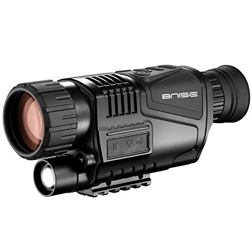Monocular infrarrojo de visión nocturna en HD de 8x40 con cámara digital; reproducción de video; salida USB; para caza y vida silvestre. Distancia de visión de 150 m en la oscuridad; tarjeta TF de 8G.
