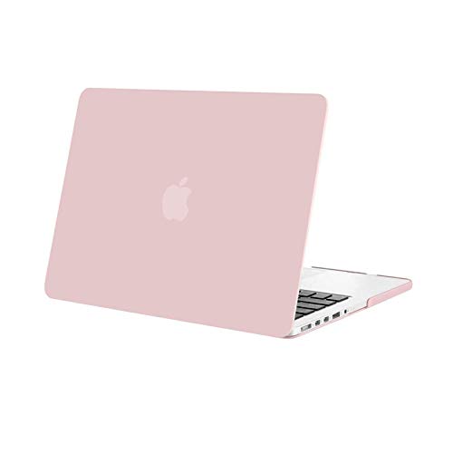 MOSISO Funda Dura Compatible con MacBook Pro 13 Retina A1502 / A1425 (Versión 2015/2014/2013/fin 2012), Ultra Delgado Carcasa Rígida Protector de Plástico Cubierta, Cuarzo Rosa
