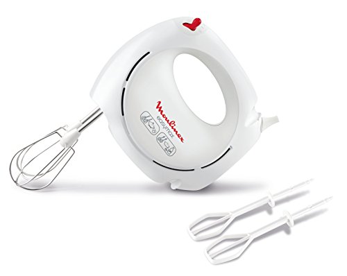 Moulinex Easy MAX Batidora amasadora, 200 W, Plastic, 5 Velocidades, Blanco