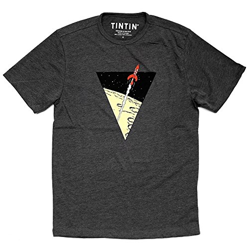Moulinsart Camiseta Tintín Las Aventuras de Tintín: El Cohete Lunar - Gris (2017) - M
