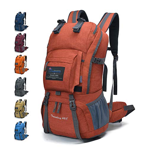 MOUNTAINTOP Mochila de Senderismo 40 litros Impermeable Mochila Trekking Mochila al Aire Libre Escalada Deporte Viajes Acampadas con Cubierta de Lluvia 35 x 16 x 51cm Rojo MOUNTAINTOP Mochila de Senderismo 40 litros Impermeable Mochila Trekking Mochila al Aire Libre Escalada Deporte Viajes Acampadas con Cubierta de Lluvia 35 x 16 x 51cm Rojo