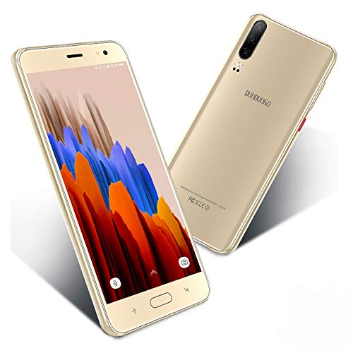 Moviles Libres Baratos de 5,5''Pulgadas Android 9.0 Certificado por Google GMS 16GB ROM Smartphone Libres Quad Core Teléfono Móvil 4800mAh Moviles Baratos y Buenos 4G (Oro)