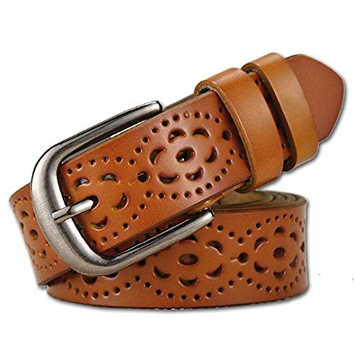 MRACSIY Mujeres Hebilla De Pasador Cinturón Antigüedad Casual cinturón de cuero (Amarillo 01) MRACSIY Mujeres Hebilla De Pasador Cinturón Antigüedad Casual cinturón de cuero (Amarillo 01)