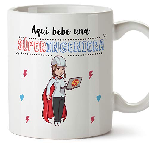 MUGFFINS Taza Ingeniera (Superhéroes() - Regalos Originales y Divertidos de Ingeniería MUGFFINS Taza Ingeniera (Superhéroes() - Regalos Originales y Divertidos de Ingeniería