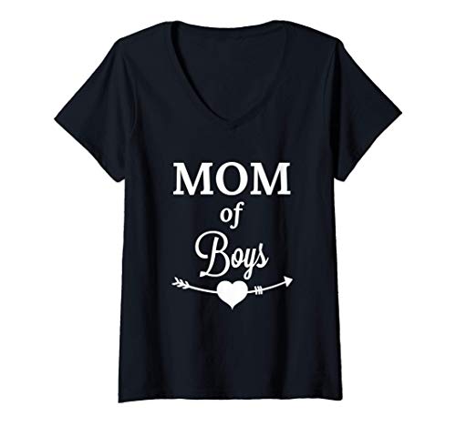 Mujer Mom of Boys Shirt,Mother of Boys Mothers Gifts,Mom Life Mama Camiseta Cuello V