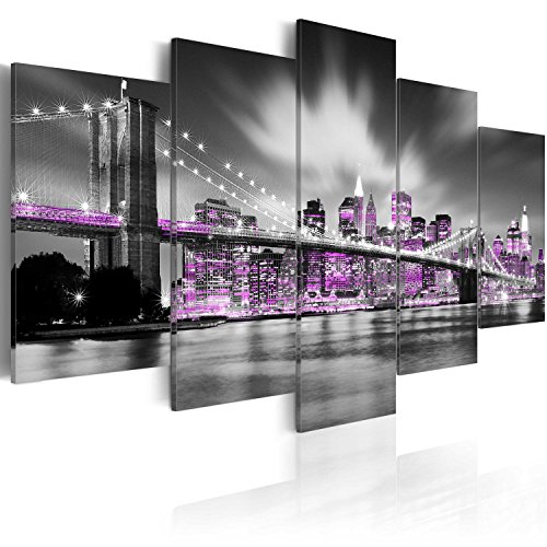 murando - Cuadro en Lienzo 200x100 cm Impresión de 5 Piezas Material Tejido no Tejido Impresión Artística Imagen Gráfica Decoracion de Pared New York Ciudad Nueva York NY 030102-25 murando - Cuadro en Lienzo 200x100 cm Impresión de 5 Piezas Material Tejido no Tejido Impresión Artística Imagen Gráfica Decoracion de Pared New York Ciudad Nueva York NY 030102-25