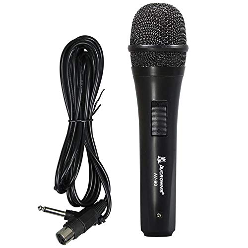 Music Life Micrófono Dinámico Profesional Portátil para Altavoz Karaoke Cantar con Cable 3m Jack 6.3mm