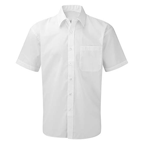 My Custom Stylel Hombre de la Camisa de Negocio Blanca de Manga Corta. Talla XL