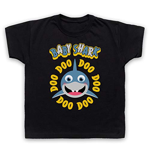 My Icon Art & Clothing Baby Shark Doo Doo Doo Camiseta para Niños, Negro, 1-2 Años