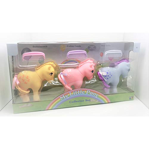 My Little Pony 35266 Retro Collector 3 Pack: Algodón de azúcar, Butterscotch, Blue Belle, Multicolor