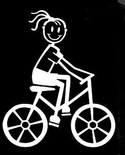 My Stick Figure Family - Mis Pegue la figura familia de coches pegatina de vinilo ventana Madre en bicicleta F17