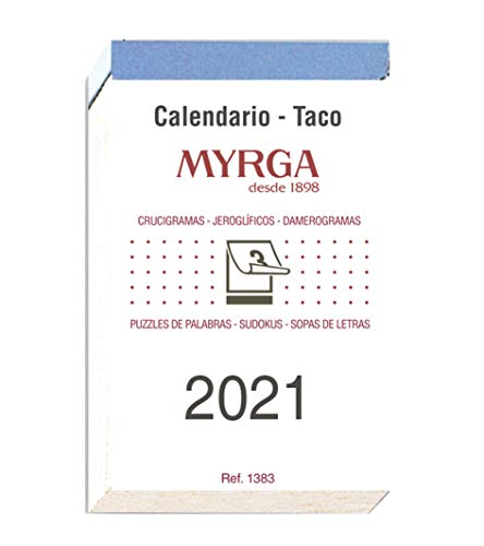 Myrga 1383 - Taco calendario mural, 6.5 x 10.5 cm, Unidades contenidas: 1