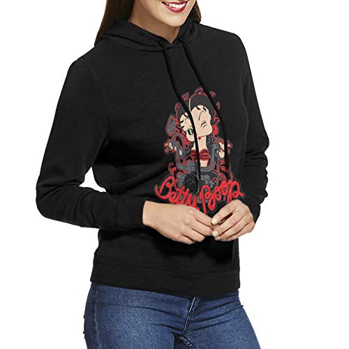 N / A Betty Boop - Sudadera con capucha para mujer, de algodón, con capucha, talla L