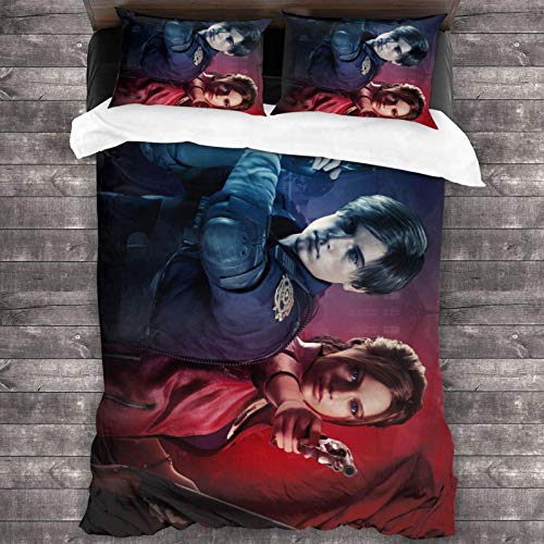 N \ A Resident Evil - Juego de ropa de cama de 3 piezas de 2016 x 188 cm, 1 funda de edredón y 2 fundas de almohada