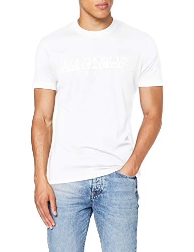 Napapijri Serber Camiseta, Blanco (Bright White 002), XXL para Hombre