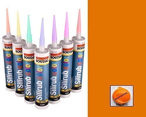 Naranja de Color Sellador de Silicón Ral 2000 (Naranja Amarillo) 310ml Naranja de Color Sellador de Silicón Ral 2000 (Naranja Amarillo) 310ml