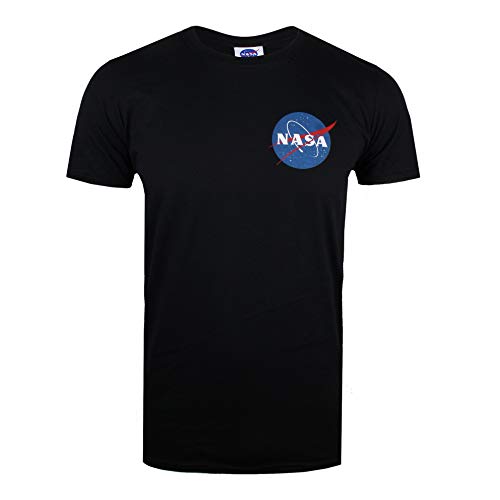 Nasa Core Logo Camiseta, Negro (Black Blk), Medium para Hombre