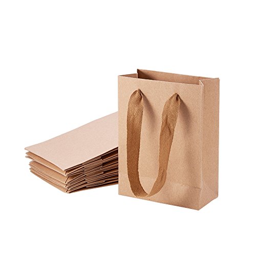 NBEADS 10 Bolsas de Regalo con Asa, Bolsa de Papel Kraft para Regalo de Boda, Fiesta de cumpleaños, Navidad, 16 x 12 x 5,7 cm NBEADS 10 Bolsas de Regalo con Asa, Bolsa de Papel Kraft para Regalo de Boda, Fiesta de cumpleaños, Navidad, 16 x 12 x 5,7 cm