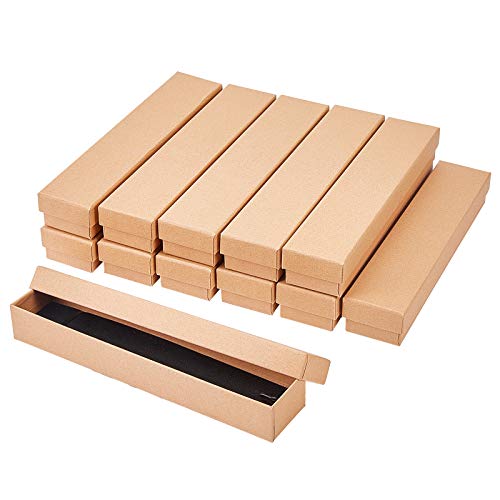 NBEADS PC 20 Caja de Papel Kraft Cajas de Joyería de Cartón Caja de Pulsera para Collares, Pendientes Y Anillos, Rectángulo, Burlywood, 210x45x31 cm NBEADS PC 20 Caja de Papel Kraft Cajas de Joyería de Cartón Caja de Pulsera para Collares, Pendientes Y Anillos, Rectángulo, Burlywood, 210x45x31 cm